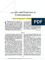 Barriers and Gateaway To Communication