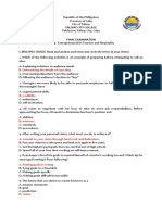 Final Examinations THC 9 (Cm4 and Cm5) Answer Key