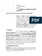 Demanda de Aumento de Pensión de Alimentos