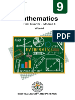 Mathematics: First Quarter - Module 4 Week4