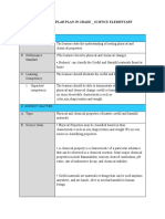 Lesson Exemplar Plan in Grade - Science Elementary