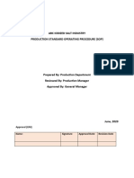 Iodized Salt Production SOP