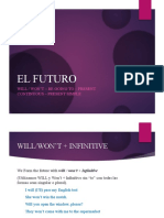 El Futuro: Will / Won'T - Be Going To - Present Continuous - Present Simple