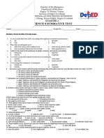 Science 8 Summative Test: Quarter 2