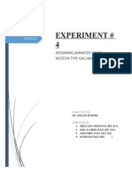 Experiment # 4: Designing Ammeter Using Weston Type Galvanometer