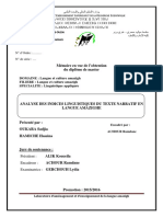 Analyse Des Indices Linguistiques Du Texte Narratif en Langue Amazighe