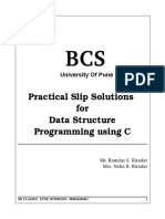 Practical Slip Solutions For Data Structure Programming Using C