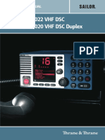 Sailor Rt5022 VHF DSC Sailor Rt5020 VHF DSC Duplex: Operation Manual