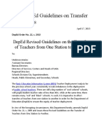 2019 Deped Guidelines On Transfer of Teachers