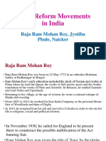 Social Reform Movements in India: Raja Ram Mohan Roy, Jyotiba Phule, Naicker