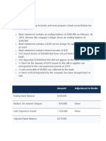 Bank Reconciliation Example