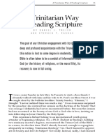 A Trinitarian Way of Reading Scripture: by Daniel J. Treier and Stephen T. Pardue