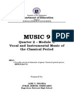 Music 9: Quarter 2 - Module 1: Vocal and Instrumental Music of The Classical Period