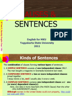 Clauses and Sentences