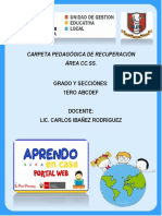 Carpeta Pedagogica de Recuperacion Primer Grado Area CC - SS