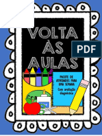 Volta As Aulas - Atividades Primeiros Dias de Aula No 4º Ano