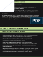 Lecture - 7 Theories of Urban Form: Functional and Descriptive Theories