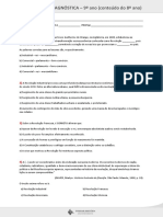 Avaliação Diagnóstica 9ano Timbrado