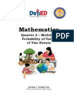 QA SLM Math10Q3Mod5 Probability of Union of Two Events Richard C. Romero Merged