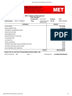 MET Institute of Management Fees Receipt