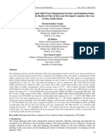 The Impact of Poor Municipal Solid Waste Management Practices and Sanitation Status