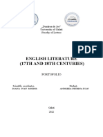 English Literature (17Th and 18Th Centuries) : Dunărea de Jos" University of Galati Faculty of Letters