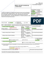 Application For Supplemental Security Income SSA8001 SAMPLE