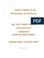 Unidad Curricular Sistemas Acuicolas