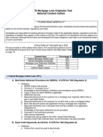 SAFE MLO Test Outline National Test