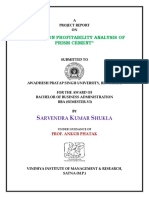 Profitability Analysis of Prism Cement