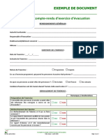 Compte Rendu Exercice Évacuation