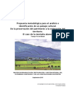 Propuesta Metodológica para El Análisis e Identificación de Un Paisaje Cultural. de La Preservación Del Patrimonio A La Ordenación Del Territorio. El Caso de La Montaña Alavesa