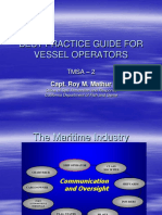 Best Practice Guide For Vessel Operators: Capt. Roy M. Mathur