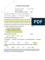 Examen II de Química General Ing. Mecánica 2021-II