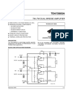 TDA7266SA: 7W+7W Dual Bridge Amplifier