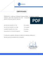 Certificado de Mallas