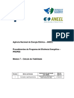 PROPEE Módulo 7 - Cálculo Da Viabilidade - Versão 01