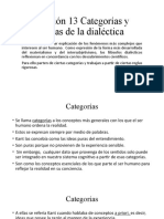 Lección 13 Categorías y Reglas de La Dialéctica