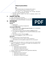 Lesson Plan in Mbt-Mle Adverb of Time