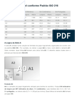 Tamanho Do Papel Conforme Padrão ISO 216