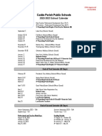 Approved 2022 2023 CPSB School Calendar