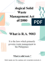 Ecological Solid Waste Management Act of 2000