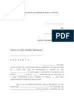 Demanda de Nulidad de Contrato de Apertura de Credito y Escritura