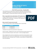 Conducting Cambridge IGCSE ICT (0417) Practical Tests November 2021