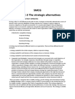 SMCG MODULE-3 The Strategic Alternatives: Levels at Which Strategy Operates