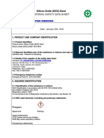 Material Safety Data Sheet: Silicon Oxide (Sio2) Sand