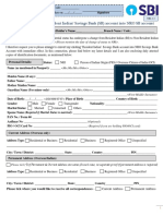 Request For Converting Resident Indian' Savings Bank (SB) Account Into NRO SB Account