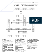 ELEMENTS OF ART CROSSWORD PUZZ Answer Key 5e375 616302de