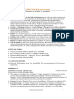 Service Delivery Manager Resume Sample: Financial Reporting and Budgeting