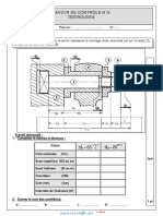 Devoir de Contrôle N°2 Avec Correction - Génie Mécanique Manivelle - 3ème Technique (2013-2014) Mme Hamraoui Oumaima